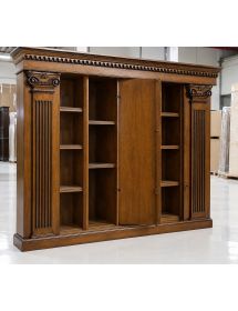 LIBRERIA CLASSICA 3 PORTE E 22 RIPIANI IN LEGNO 306X52X240