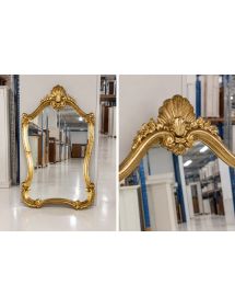Specchiera in foglia oro sagomata Misure: L.58 x H.86 x P. 5