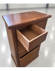 Cassettiera arte povera 8 cassetti in legno noce 66x40X129