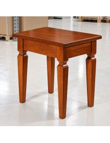 TAVOLINO IN LEGNO MASSELLO TINTA NOCE MISURA L.40 P.35 H.45