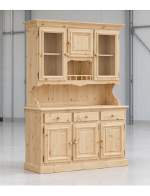 CRISTALLIERA 3 PORTE IN PINO MASSELLO COUNTRY L.147 P.43 H.204
