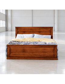 Letto matrimoniale classico legno tinta noce  173x110x209 (6131)