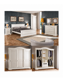Camera da letto completa classica legno shabby chic bianco