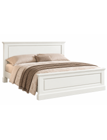 LETTO MATRIMONIALE SHABBY CHIC BIANCO LEGNO MASSELLO 173x209x110