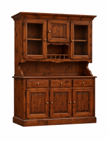 CRISTALLIERA 3 PORTE IN PINO MASSELLO COUNTRY L.147 P.43 H.204