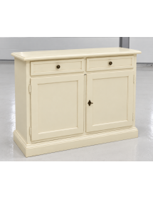 Madia Credenza Shabby Chic In Legno 2 Porte avorio 105x42x85