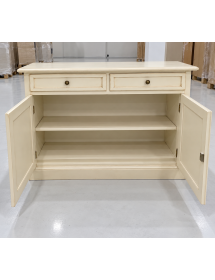 Madia Credenza Shabby Chic In Legno 2 Porte avorio 105x42x85