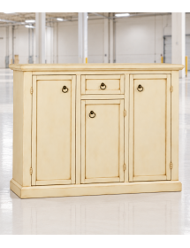 Credenza Madia Classica Avorio Anticato in Legno 3 Porte L.120