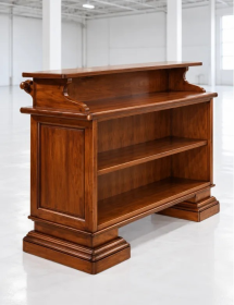 MOBILE BAR CLASSICO ARTE POVERA  IN LEGNO DI PIOPPO TINTA NOCE (1223+1224)