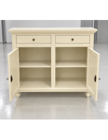 MADIA CREDENZA IN LEGNO SHABBY CHIC 2 ANTE AVORIO 104X43X98