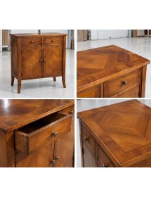 Credenza classica 2 porte 2 cassetti intarsio legno bassano 71X41x83