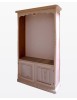 MOBILI 2G - LIBRERIA SAGOMATA CON 3 RIPIANI LEGNO GREZZO 120X42X207