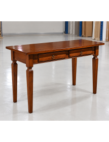 SCRIVANIA LEGNO MASSELLO ARTE POVERA TINTA NOCE 120X58X79 (549)