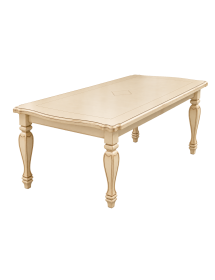 Tavolo classico sagomato allungabile rettangolare avorio anticato 160X100x80