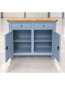 CREDENZA CARTA DA ZUCCHERO SHABBY 2 PORTE 2 CASSETTI 104x43x98