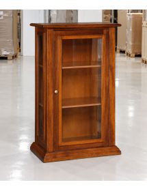 VETRINETTA ARTE POVERA IN LEGNO 1 PORTA TINTA NOCE 67x38x116