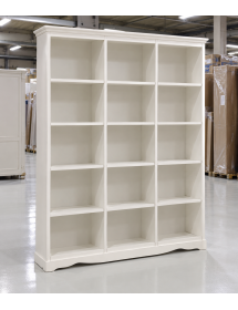 LIBRERIA A GIORNO CLASSICA LEGNO BIANCO 156X38X205