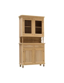 MOBILI 2G - Cristalliera in legno grezzo 2 Ante Napoletana L.104 P.43 H.210