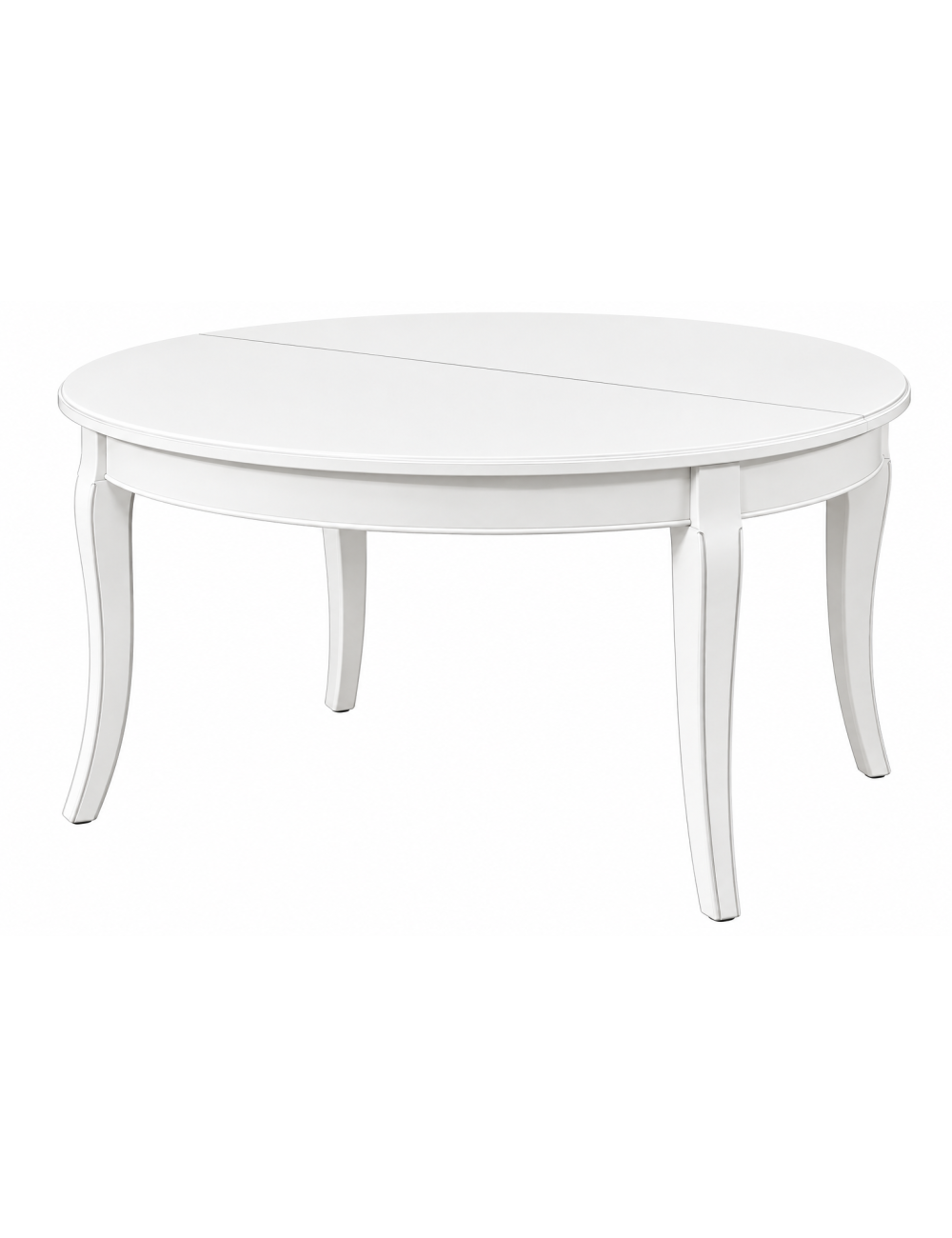 Tavolo ovale allungabile Legno bianco shabby 80x110x79