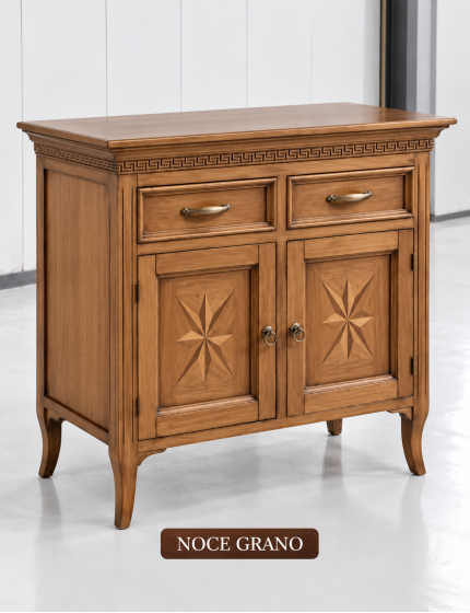 MADIA CREDENZA CLASSICA IN LEGNO 2 PORTE 2 CASSETTI 88x47x91