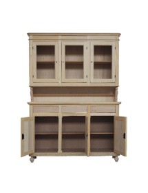 MOBILI 2G - Credenza 3 Ante Napoletana Arte Povera In Legno Cristalliera