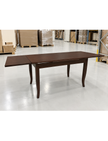 Tavolo allungabile con 6 sedie arte povera noce scuro 140x80