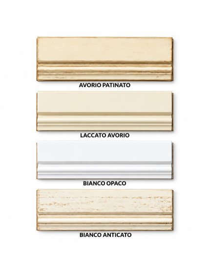 Vetrina Classica in Legno 2 Porte Shabby Chic | Varie Finiture 155x50x210 cm