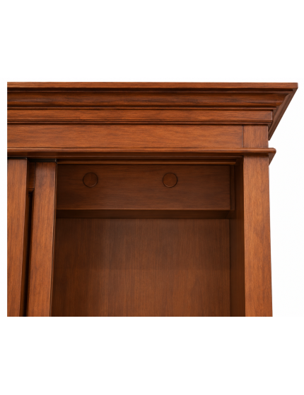 ARMADIO ARTE POVERA IN LEGNO 2 ANTE SCORREVOLI TINTA NOCE 128X50X200 (483)