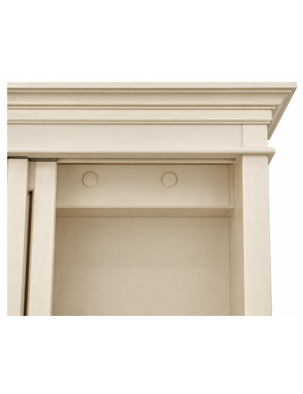 Armadio 2 Ante Scorrevoli Arte Povera Avorio in Legno - 128x50x200 cm