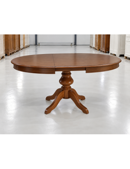 Tavolo rotondo classico allungabile legno tinta noce 120x120x80