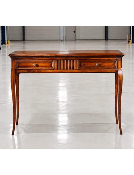 CONSOLLE CLASSICA IN LEGNO 2 CASSETTI INTARSIATA FINITURA BASSANO L.110 P.38 H.80