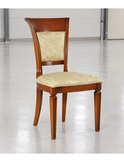 SEDIA CLASSICA SEDUTA IMBOTTITA LEGNO TINTA NOCE