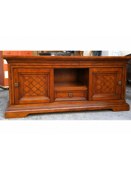 PORTA TV IN LEGNO 2 ANTE SCORREVOLI NOCE BASSANO L.169 P.53 H.75