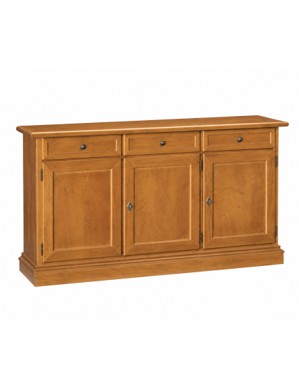 Madia Credenza in Legno 3 Porte Colore Rovere | 156x42x85 cm