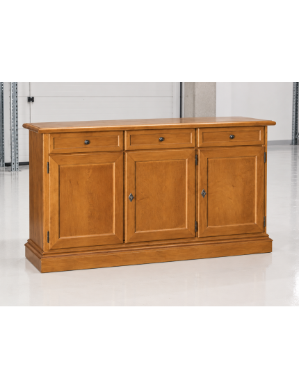 Madia Credenza in Legno 3 Porte Colore Rovere | 156x42x85 cm