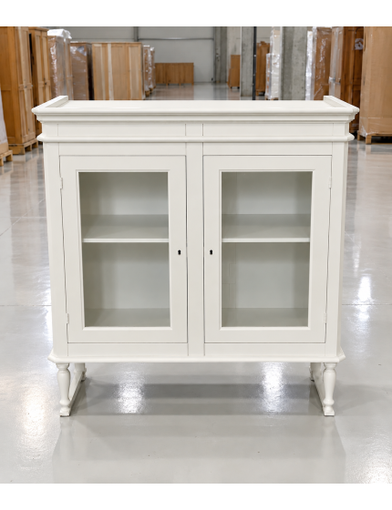 Cristalliera 2 Ante Napoletana Bicolore Arte Povera In Legno 104 x 43 h.208