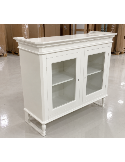 Cristalliera 2 Ante Napoletana Bicolore Arte Povera In Legno 104 x 43 h.208