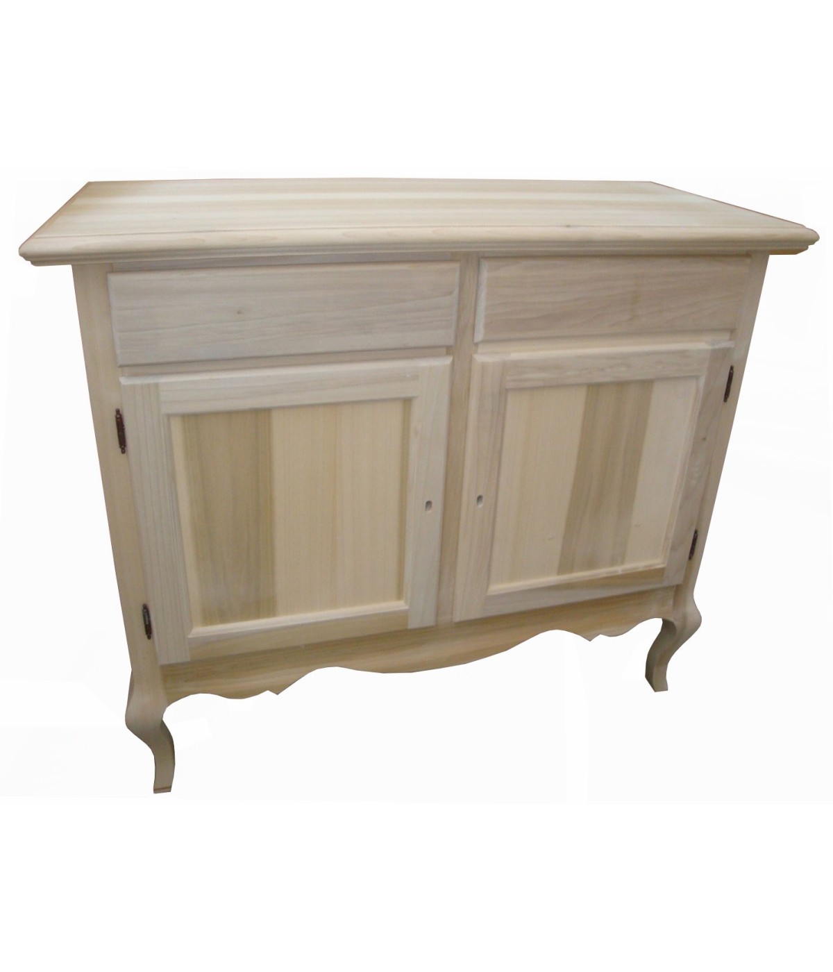 MOBILI 2G - MADIA CREDENZA IN LEGNO 2 PORTE GREZZA L.114 P.49 H.97