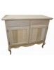 MOBILI 2G - MADIA CREDENZA IN LEGNO 2 PORTE GREZZA L.114 P.49 H.97