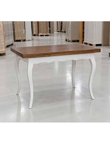Tavolo classico allungabile legno ondulato bicolore 100x70 120x80 140x80 160x85