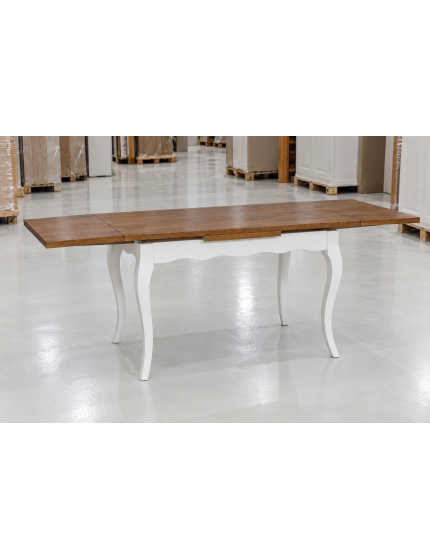 Tavolo classico allungabile legno ondulato bicolore 100x70 120x80 140x80 160x85