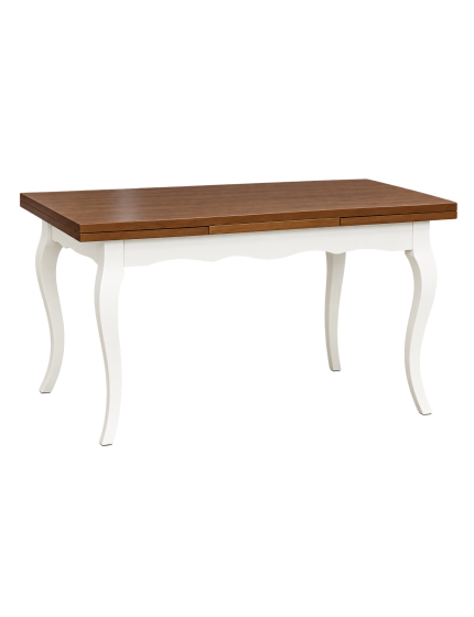 Tavolo classico allungabile legno ondulato bicolore 100x70 120x80 140x80 160x85