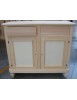 MOBILI 2G - MADIA CREDENZA IN LEGNO GREZZA 2 ANTE L.116 P.49 H.98