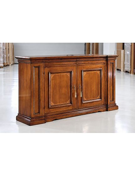 Credenza classica 2 porte 2 cassetti legno bassano intarsio 206X55x120