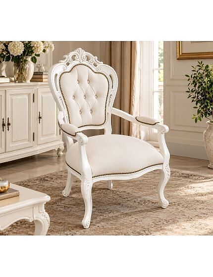 Capotavola shabby legno avorio anticato capitoneè  ecopelle bianca 60x55x110
