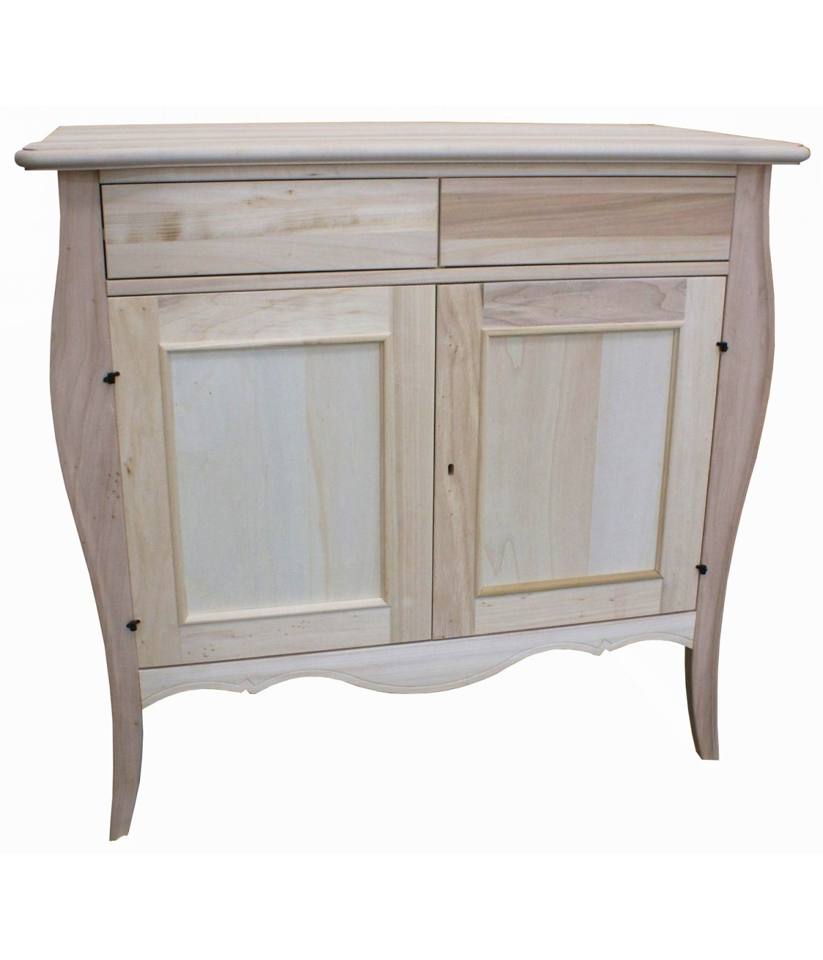 MOBILI 2G - MADIA CREDENZA IN LEGNO BOMBATA GREZZA 2 ANTE L.105 P.50 H.100