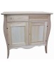 MOBILI 2G - MADIA CREDENZA IN LEGNO BOMBATA GREZZA 2 ANTE L.105 P.50 H.100