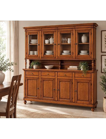 Cristalliera 4 ante napoletana legno massello finitura elite 196 p.43 h.205