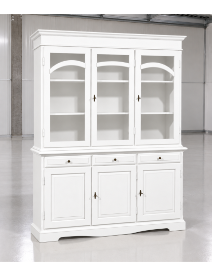 Cristalliera Classica 3 Porte in Legno Vari Colori | 156x42x205 cm