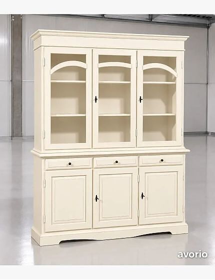 Cristalliera Classica 3 Porte in Legno Vari Colori | 156x42x205 cm